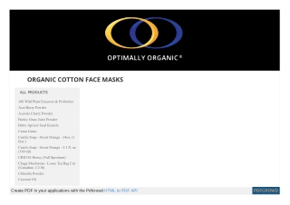 Organic Cotton Face Mask