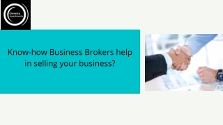 Know-How Business Brokers Help in Selling Your Business