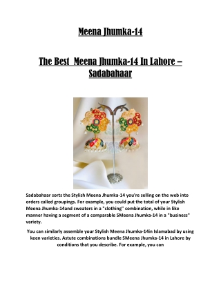 Meena Jhumka