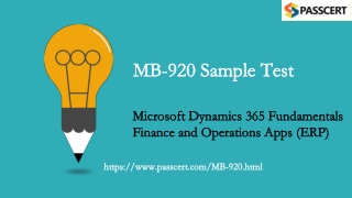 Microsoft Dynamics 365 Fundamentals MB-920 Exam Dumps