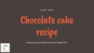 Chocolate Cake Recipe