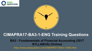 BA3 - Fundamentals of Financial Accounting CIMAPRA17-BA3-1-ENG Practice Test Questions