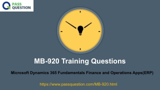 Microsoft Dynamics 365 Certification MB-920 Practice Test Questions