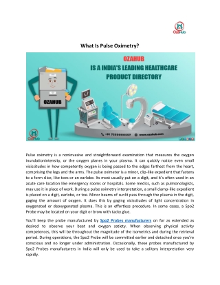 What is pulse Oximetry?