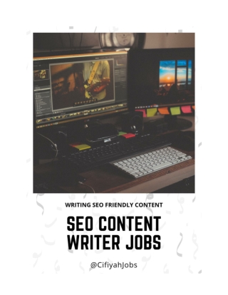 Jobs vacancy for seo content writer job