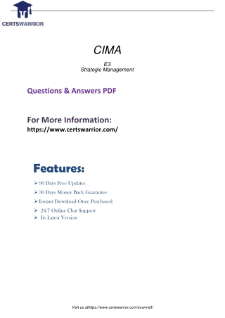 E3 Practice Exam Material Best Exam Result 2020