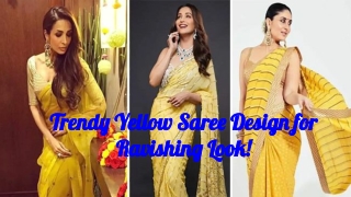 Trendy Yellow Saree Design for Ravishing Look!