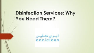 Disinfection Services: Why You Need Them?