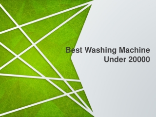 Best Washing Machine Under 20000