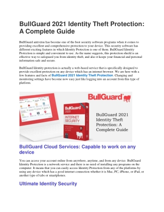 BullGuard 2021 Identity Theft Protection: A Complete Guide