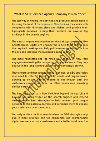 SEO Services Provider Agency Company New York