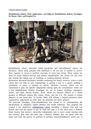 Rehabilitation Robots Ne