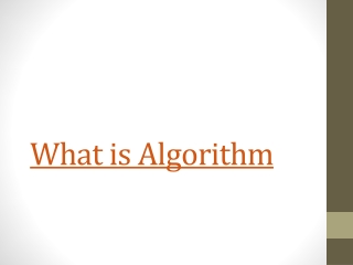 What is Algorithm