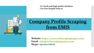 Company Profile Scraping from EMIS