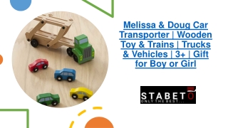 Melissa & Doug Car Transporter | Wooden Toy & Trains | Trucks & Vehicles