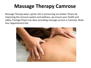 Massage Therapy Camrose