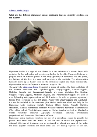 Pigmented lesions treatments Ne