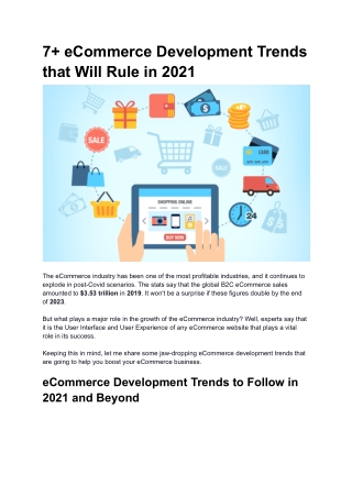7  eCommerce Development Trends that Will Rule in 2021
