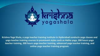 Best Yoga teacher training course In Hyderabad