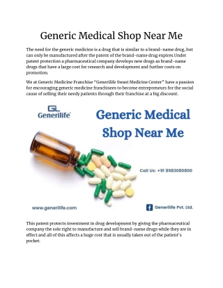 Generic Medical Shop Near Me