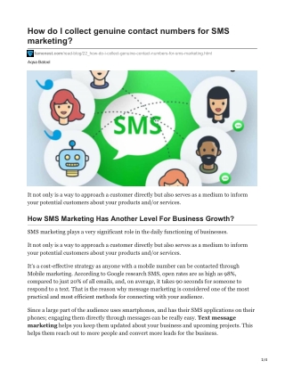 How Do I Legally Obtain/Buy a Phone Number List For SMS Marketing?