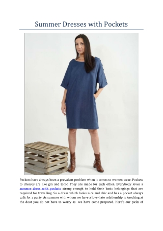 Summer Dresses with Pockets