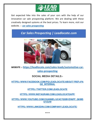 car sales prospecting