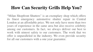 Security Grills
