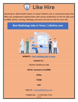 Best Radiology Jobs in Texas | Likehire.com