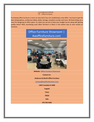 Office Furniture Showroom | Awofficefurniture.com