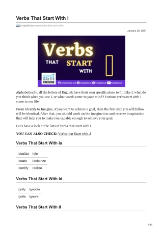 ectipakistan.com-Verbs That Start With I