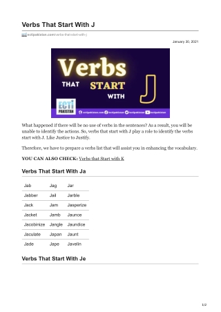 ectipakistan.com-Verbs That Start With J