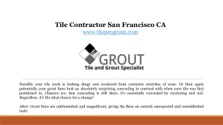 Tile Contractor San Francisco CA