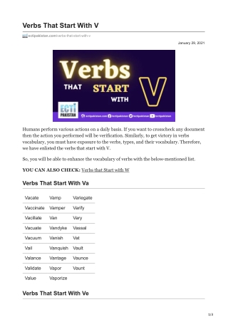 ectipakistan.com-Verbs That Start With V