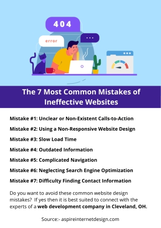 The 7 Most Common Mistakes of Ineffective Websites