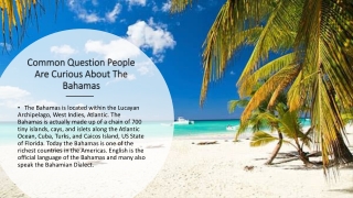 Common Question People Are Curious About The Bahamas