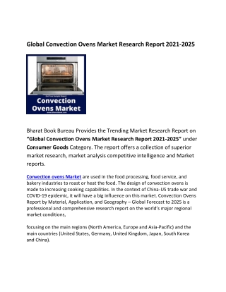 Global Convection Ovens Market Forecast 2021-2025