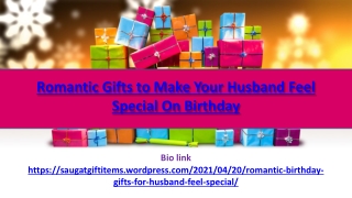romantic gifts for husband on birthday