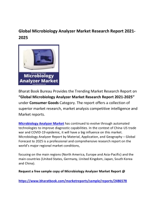 Global Microbiology Analyzer Market Forecast 2021-2025