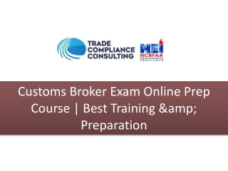 Customs broker exam
