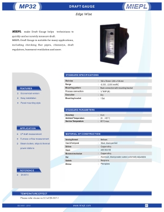 MP32 Draft Gauge - Edge Wise | MIEPL