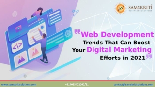 Web Development Trends That Can Boost Your Digital Marketing Efforts in 2021