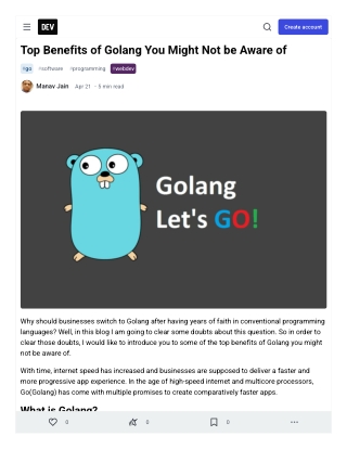 Top Benefits of Golang You Might Not be Aware of