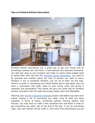 Portland kitchen Renovation