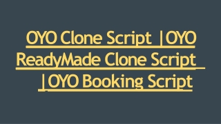OYO  Clone Script - Readymade Clone Script