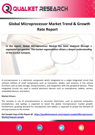 Global Microprocessor Market  Top Competitors, Application, Price Structure, Cos