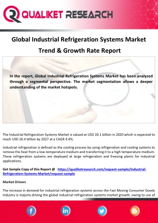 Global   Industrial Refrigeration Systems Market Top 5 Competitors, Regional Tre