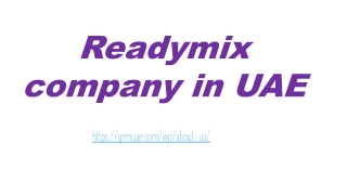 Readymix  Company in UAE