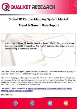 3D Cardiac Mapping System Market   Top 5 Competitors, Regional Trend, Applica