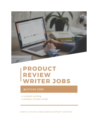 Content writer vacancy for product review writer jobs